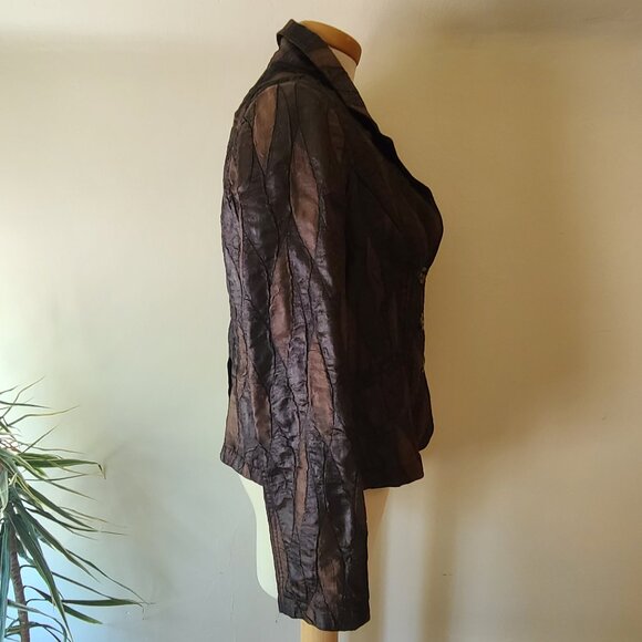 Chagall Two Tone Brown Blazer - Picture 7 of 8